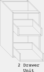 Drawer Units. Metal Sides