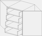 Corner Base Drawer Unit
